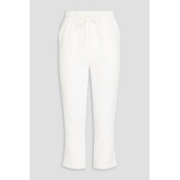 Cropped cotton-gauze bootcut pants