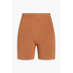 Ribbed-knit shorts