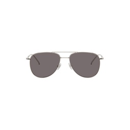 Silver Aviator Sunglasses 241926M134000