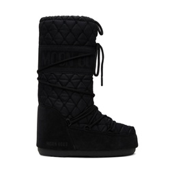 Black Icon Quilted Boots 241970M223007