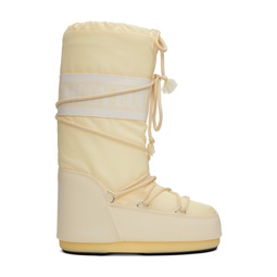 Beige Icon Boots 232970F115015