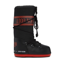 Black   Red Stranger Things Upside Down Boots 231970M255021