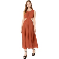 MOON RIVER Pleated Dress with Cutouts
