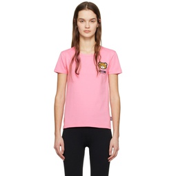 Pink Applique T Shirt 241720F110026