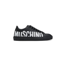 Black Leather Logo Sneakers 241720M237018