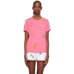 Pink Embroidered T Shirt 231720F110027