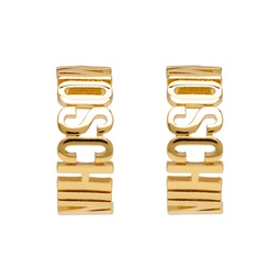 Gold Lettering Earrings 241720F022002