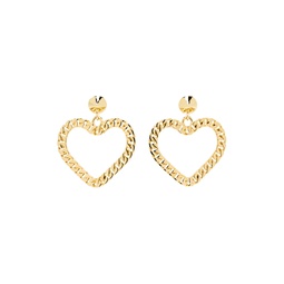 Gold Love   Peace Earrings 241720F022004