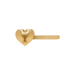 Gold Heart Lock Hair Clip 241720F021003