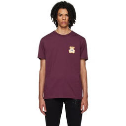 Burgundy Teddy Bear T Shirt 232720M213008