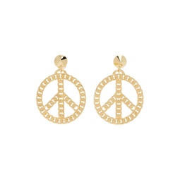 Gold Love   Peace Earrings 241720F022005