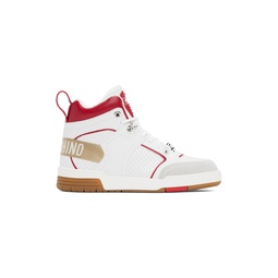 White   Red Streetball Sneakers 241720M236009