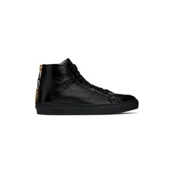 Black High Top Sneakers 241720M236014