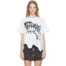 White Morphed T Shirt 232720F110019