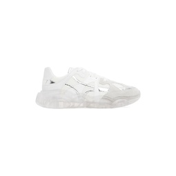 White Teddy Transparent Sole Sneakers 241720M237029