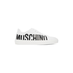 White Leather Logo Sneakers 241720M237017
