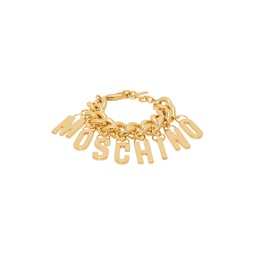Gold Lettering Charm Bracelet 241720F020000