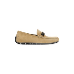 Beige Driver Loafers 241720M231005