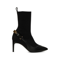Black Logo Ankle Boots 222720F113004
