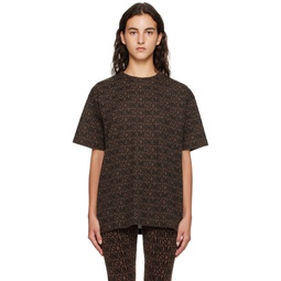Brown All Over T Shirt 232720F110018