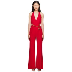 Red Chains   Hearts Jumpsuit 241720F070000