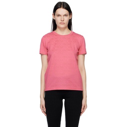 Pink Allover T Shirt 231720F110000