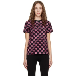 Black   Pink Chains T Shirt 222720F110039