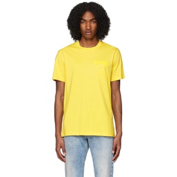 Yellow Printed T Shirt 231720M213017