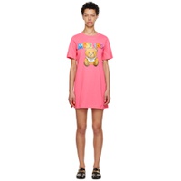 Pink Inflatable Teddy Bear Minidress 231720F052030