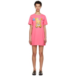 Pink Inflatable Teddy Bear Minidress 231720F052030