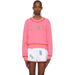 Pink Embroidered Sweatshirt 231720F098008