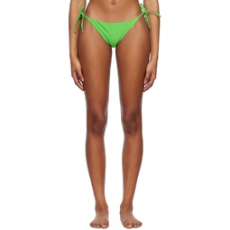 Green Printed Bikini Bottoms 231720F105005