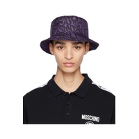 Purple   Black Graphic Bucket Hat 222720M140000