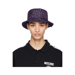 Purple   Black Graphic Bucket Hat 222720M140000