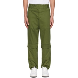 Green Flap Pocket Trousers 232720M191003