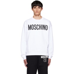 White Printed Sweatshirt 222720M204013