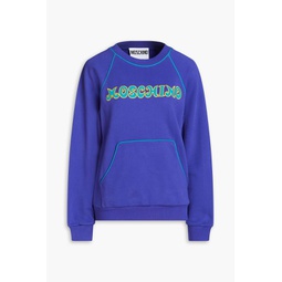 Embroidered French cotton-terry sweatshirt