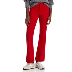 High Rise Flare Weekender Jeans in Haute Red