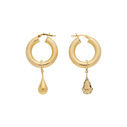 Gold Mismatched Flow Earrings 212336F009005