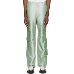 Green Button Cargo Pants 231517M188002