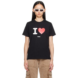 Black Heart T Shirt 232443F110021