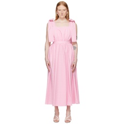 Pink Bow Maxi Dress 241443F055001