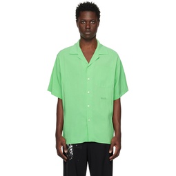 Green Fluid Shirt 231443M192003