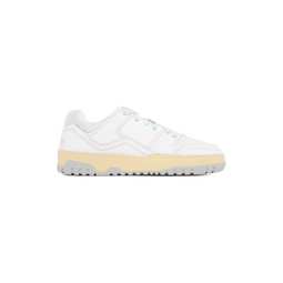 White   Pink Retro Basketball Sneakers 231443F128001