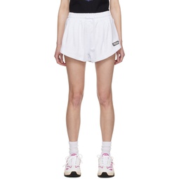 White Drawstring Shorts 231443F088001