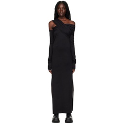 Black Twist Midi Dress 222443F055003