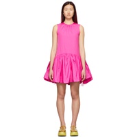 Pink Jacquard Taffeta Dress 221443F052005