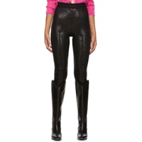 Black Sequin Trousers 222443F085000