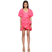 Pink Ruffled Mini Dress 231443F052008