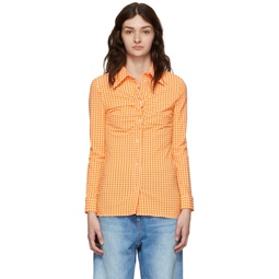 Orange Polyester Shirt 221443F109006